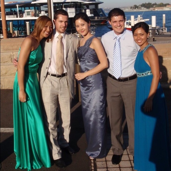 Ruched one shoulder formal gown - Picture 6 of 7